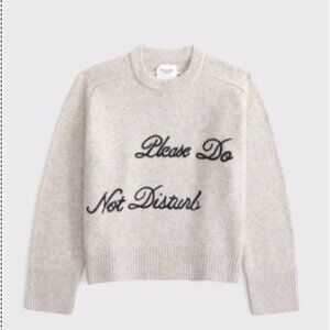 NWT Abercrombie &Fitch - Please Do Not Disturb Sweater Size M